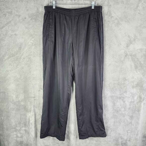 Mens Black Express Relaxed Fit Track Pants Polyester Lining Athletic Size XL - Picture 2 of 14